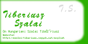 tiberiusz szalai business card